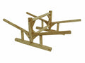 Log Kayak Rack 2-Place Double Sided Freestanding Kayak Storage Rack Unfinished