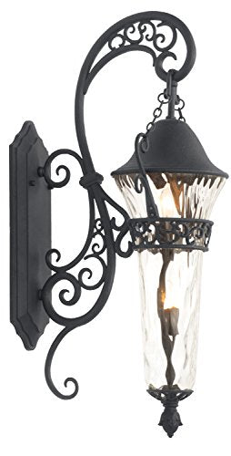 Kalco Anastasia Outdoor 2-Light Wall Bracket Textured Matte Black