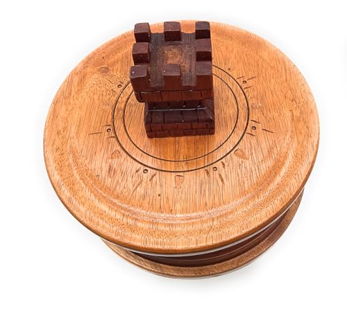 WORLDMARTSHOPPING WMS Shango Set Batea de Madera Decorada Cherry