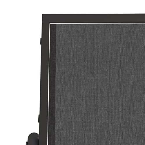 Xinxinxiang 3 Piece Garden Glider Set Outdoor Patio Furniture Black Textilene and Steel