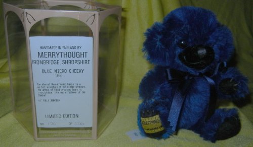 Merrythought Micro Cheeky 6" Blue Limited Edition Bear