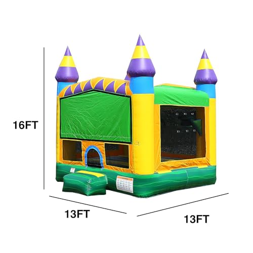 JumpOrange Commercial Grade Inflatable Jungle Zoo Bounce House 13'x13'