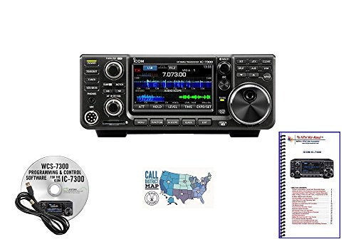 Icom IC-7300 Radio Programming Bundle with Nifty Guide and Ham Guides Pocket Reference Card Black