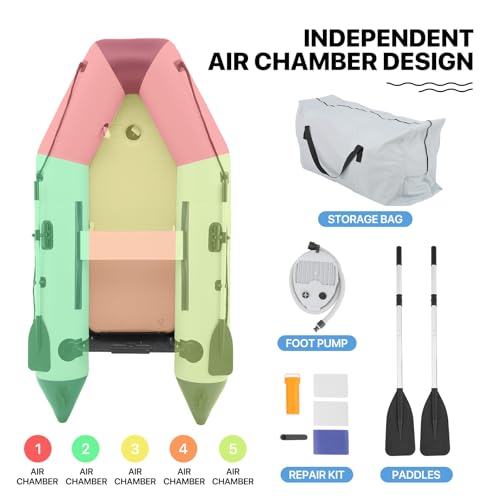 MADOG SPORT EQUIPMENT Inflatable Boat for 1-4 Persons Gray/White