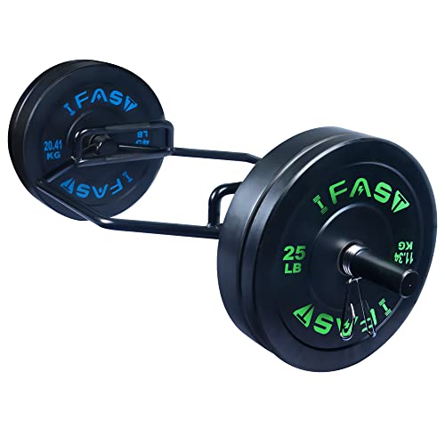 IFAST Hex Bar Weights Set Trap Bar Olympic Bumper Weight Plates Black