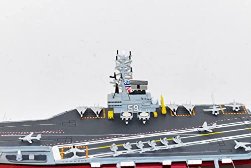 Squadron Nostalgia LLC USS Forrestal CV-59 Aircraft Carrier Mahogany Scale Model Multicolor