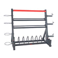 Sunny Health & Fitness All-In-One Weights Storage Rack Stand Black