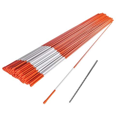 Polar Snow Products 2000 Snow Stakes Driveway Markers 4' x 5/16" Orange