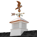 Good Directions Manchester Vinyl Cupola with Eagle Weathervane, 18” Square x 46” High, Copper Roof