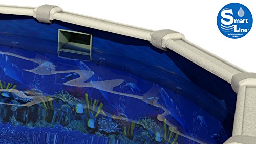 Wilbar 24-Foot Round Above-Ground Pool with Antilles Dolphin Liner