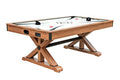Hathaway Midtown 72-in Air Hockey Table LED Scoring Cherry Finish White Oak