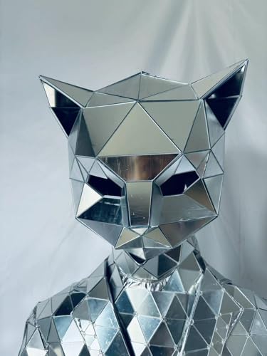 HoHoHuo Silver Mirror Man Costume Medium