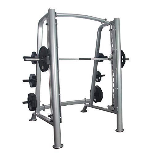 Fitness First Smith Machine with Olympic Weight Plate Storage Silver