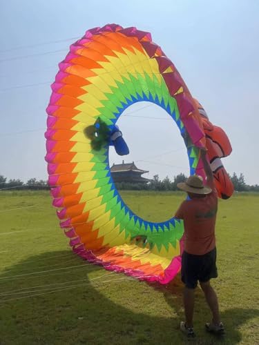 TiffySkyKite Giant 20 Ft Inflatable Ring Kite with Clownfish Design Colorful