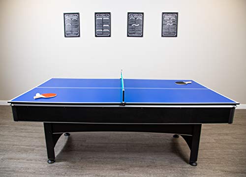 Hathaway Maverick 7-foot Pool and Table Tennis Multi Game Black with Red Felt