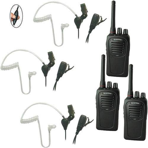 EARTEC SC-1000 3-User Two-Way Radio System with SST Lapel Mic Headsets