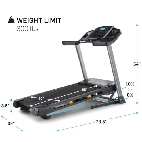 NordicTrack T Series 6.5S Treadmill Black Gray
