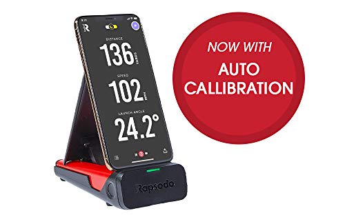Rapsodo Mobile Launch Monitor for Golf Indoor and Outdoor Use with GPS Satellite View and Professional Level Accuracy, iPhone & iPad Only Black/Red