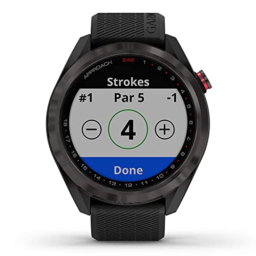 PlayBetter Garmin Approach S42 Golf GPS Watch Gunmetal/Black