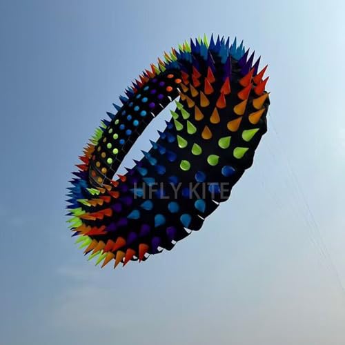 Yingfeida Giant 6m Soft Inflatable Ring Kite with Spikes Black