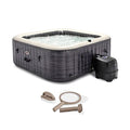 Intex PureSpa Plus Greystone Inflatable Outdoor Hot Tub Spa Gray