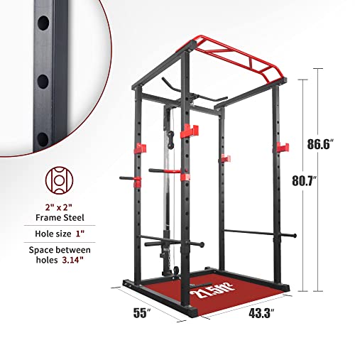IFAST Power Cage with Lat Pulldown 1000 LBs Capacity Black