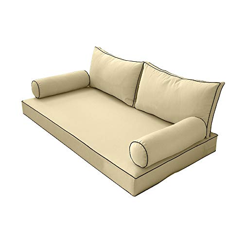 Prolinemax Style2 Twin-XL Outdoor Daybed Mattress Cushion Set with Bolster Pillow AD103