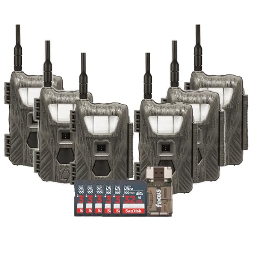 Stealth Cam Flashback 40MP White Flash Cellular Trail Camera 6-Pack with 32GB Memory Cards