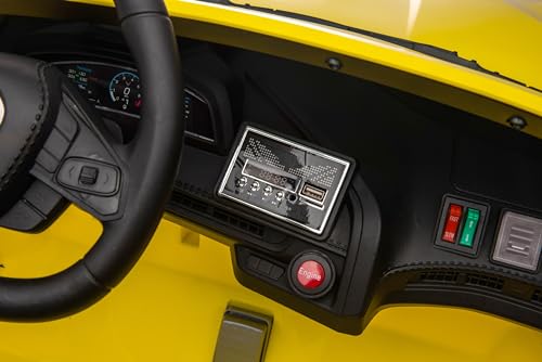 Freddo 24V Chevrolet Corvette C8 2 Seater Ride-On Car for Kids Yellow