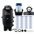 VEVOR PRO Cartridge Pool Filter Tank 320-325 Sq.Ft Upgraded Version with 4 Filters