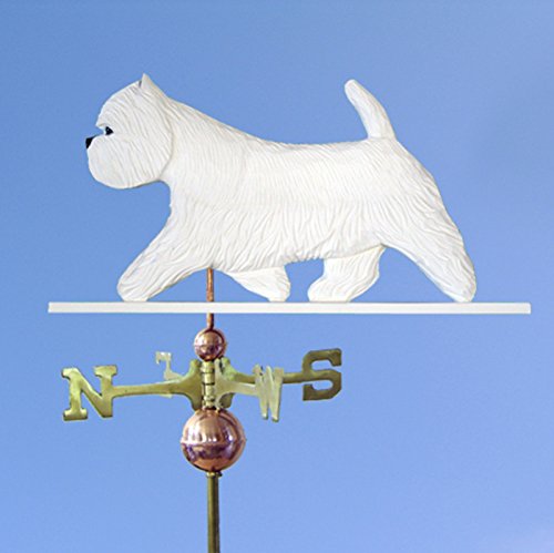 Westie Hand Carved & Painted Weathervane 32 Inch