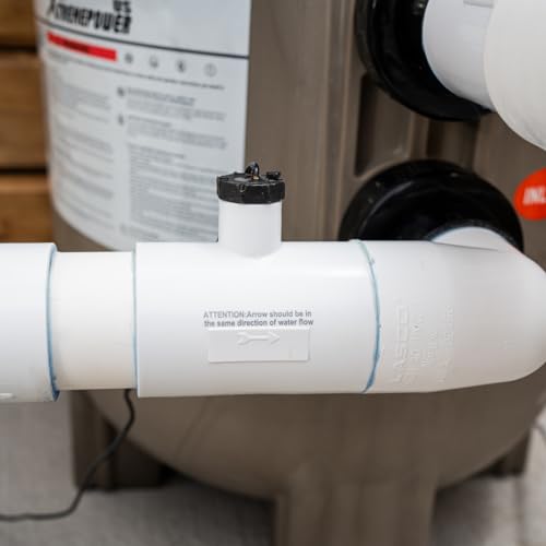 XtremepowerUS Universal 25 Saltwater Chlorinator System with 25k-Gallon Flow Switch Salt Cell Bundle White