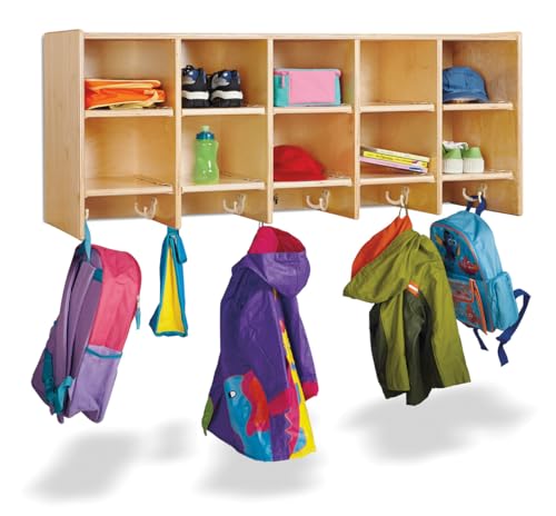 Jonti-Craft Wall Mount Coat Locker with Clear Bins