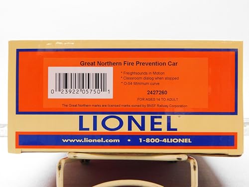 Lionel Great Northern Fire Prevention Car O Gauge Multi Colored