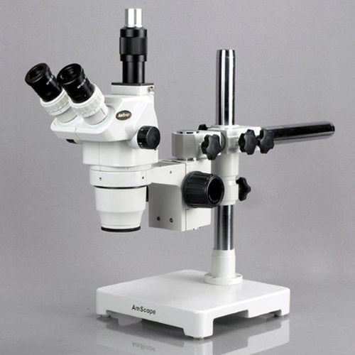 AmScope Professional Trinocular Stereo Zoom Microscope 6.7X-90X White