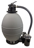 Rx Clear Patriot 24-Inch Sand Filter with 250 Lb Sand Capacity for Above Ground Swimming Pools | 2 HP Niagara Pool Pump Clear
