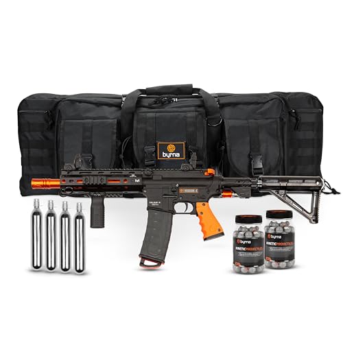 Byrna Mission 4 Bundle CO2 Powered Launcher with Rifle Bag Black