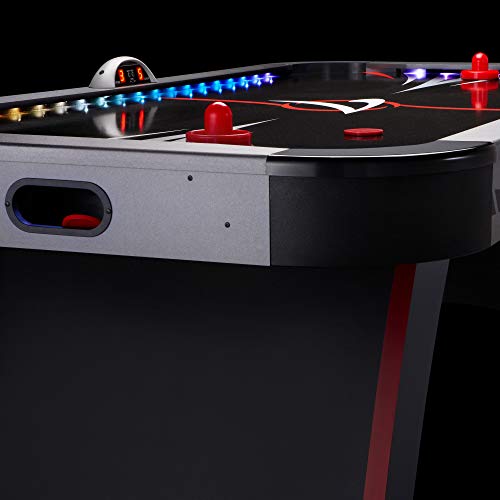 Fat Cat by GLD PRODUCTS Volt 7’ LED Illuminated Air Hockey Table Black