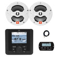 Enrock Marine JBL JAM5000N Marine Radio Receiver with Wired Remote and 2x 6.5" Speakers White