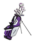 PRECISE Ladies Golf Clubs Set Titanium Driver Fairway Hybrid Irons Putter Bag Purple