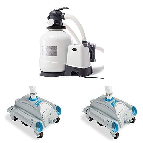 Intex 3000 GPH Above Ground Pool Sand Filter & Automatic Pool Cleaners Set