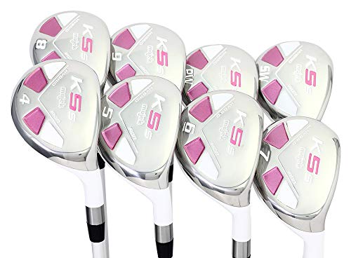 Majek White Pearl Petite Senior Ladies Golf Hybrids Irons Set