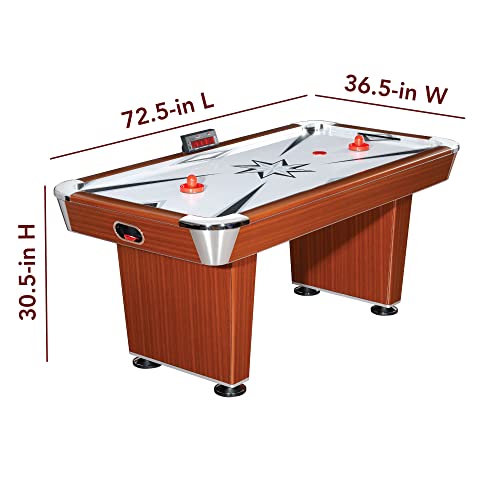 Hathaway Midtown 6' Air Hockey Family Game Table Cherry Wood