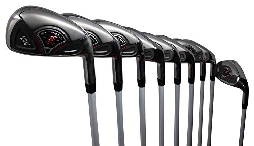 Extreme X7 Big & Tall Men's Iron Set +1" Over Right Handed Regular Flex, Black