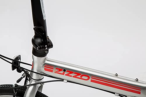 ZiZZO Liberte Lightweight Aluminum Folding Bicycle Silver/Red