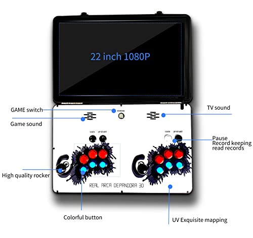WYGaming Portable 20000 in 1 3D Arcade Game Console 22-inch Screen