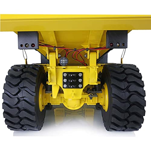 TOUCAN RC HOBBY 1/14 6X6 Metal Hydraulic RC Articulated Dumper Truck Yellow