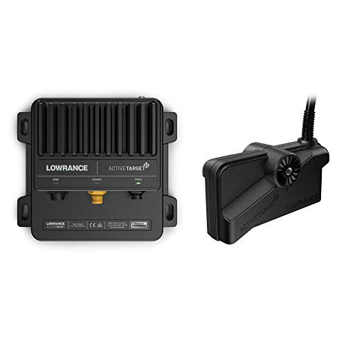 Lowrance ActiveTarget Live Sonar System with Trolling Motor Mounts Renewed Black