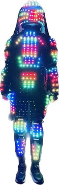 Earthradius Multi-Coloured LED Robot Stilts Walker Costume Black (XL)
