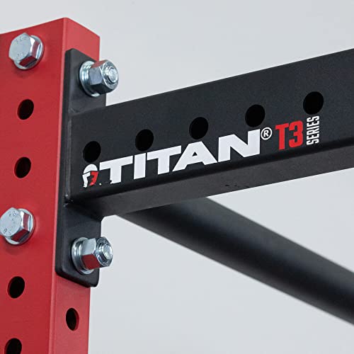 Titan Attachments T-3 Series Red Short Power Rack 36in Depth 1,100 LB Capacity